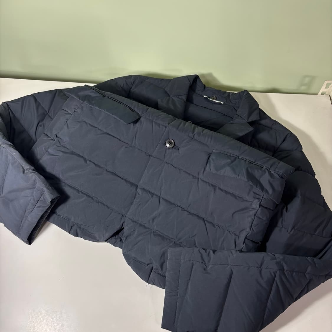 95 헤지스 다크네이비 구스다운 패딩 블레이저 상품이미지2
