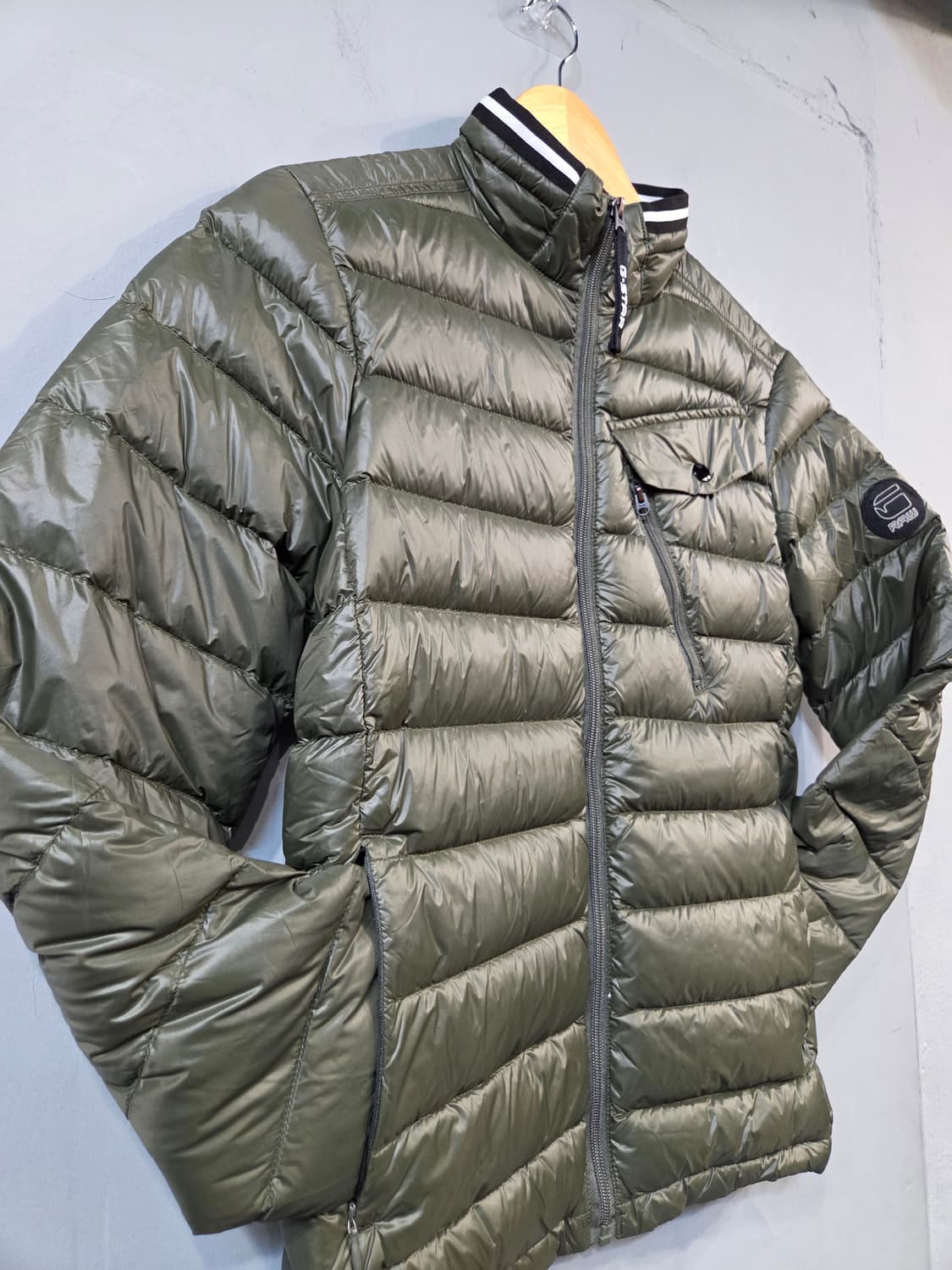 G-Star RAW 패딩 점퍼 카키색(S디피용) 상품이미지6