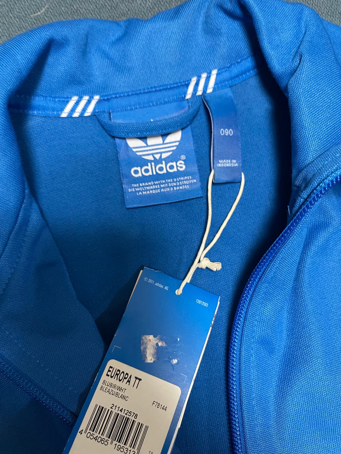 (새상품) 아디다스 유로파 져지 트랙탑 블루 상품이미지5