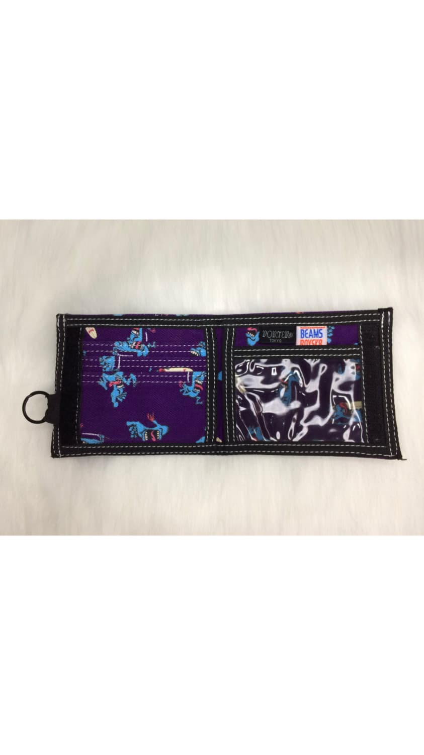 Porter x beams 포터 빔즈 콜라보 퍼플 프린팅 지갑 상품이미지7