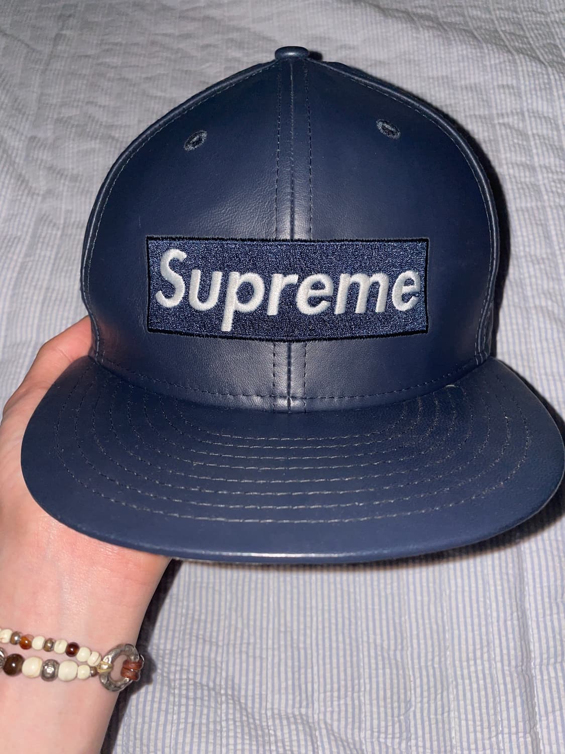 Supreme x Newera Leather Cap 레더 캡 상품이미지1