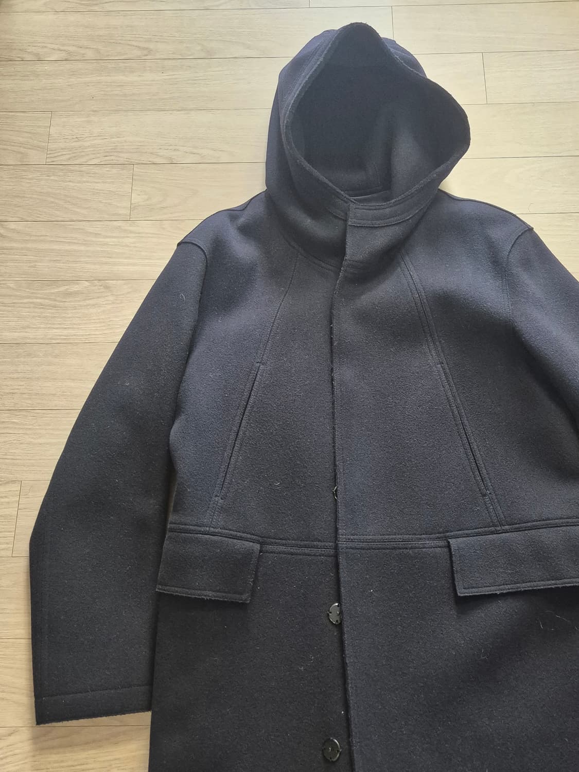 브랜드 고급 울원단 후드코트 컨템 상품이미지7