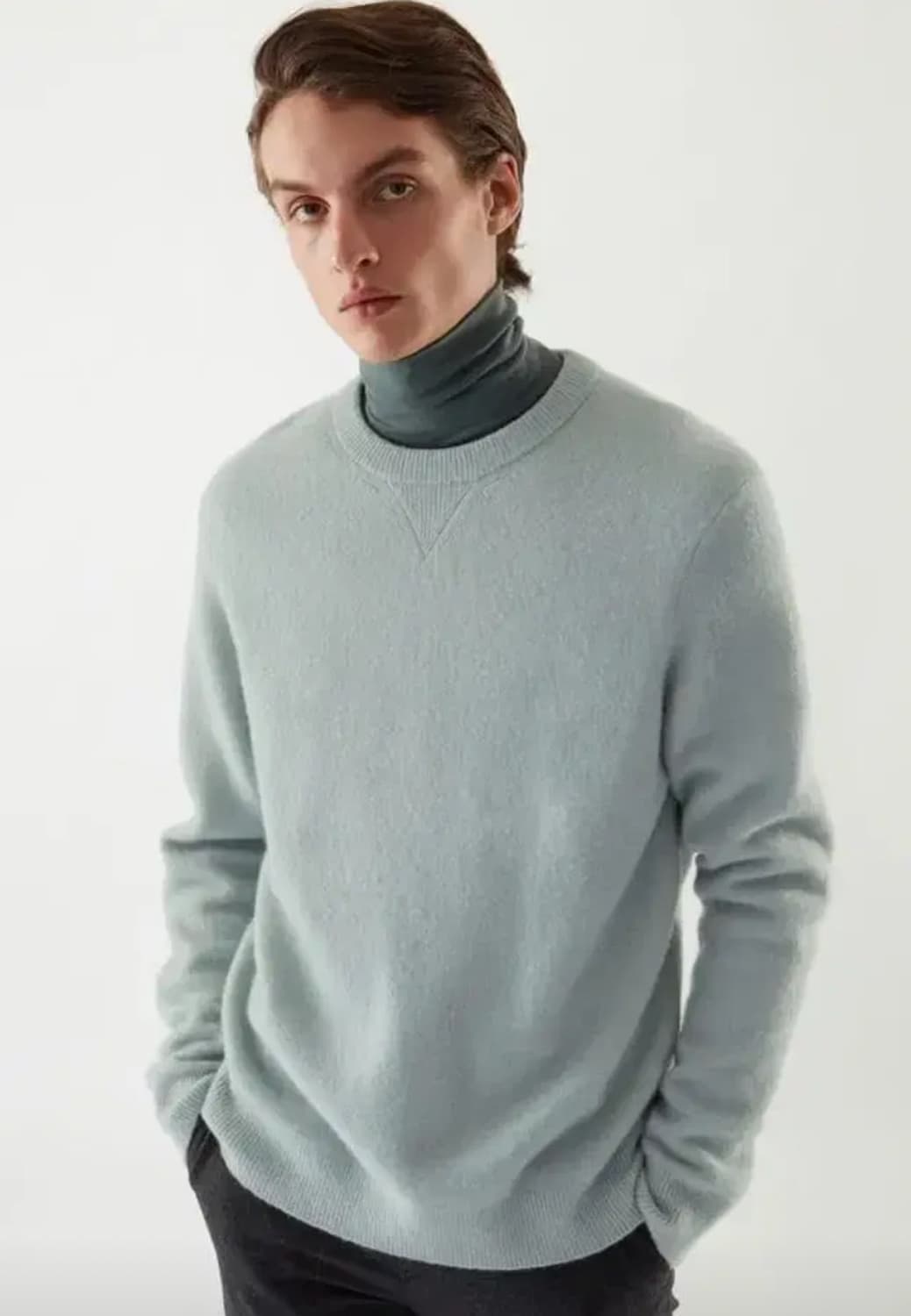 cos 코스 보일드 울 믹스 니트 그린 m사이즈 미개봉탭채새제품 상품이미지1