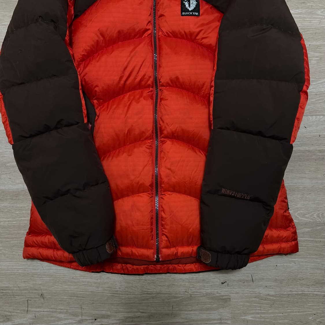 블랙야크 윈드스토퍼 여성 구스다운 후드 푸퍼 패딩 [오렌지] L/100 상품이미지3
