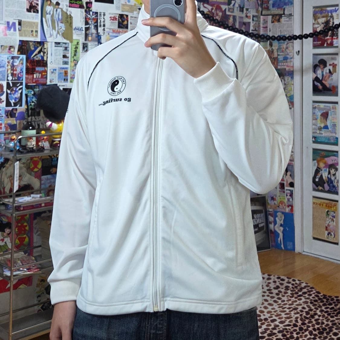 JPN 티엔씨 서프 화이트 음양로고 라인 트랙져지 상품이미지2