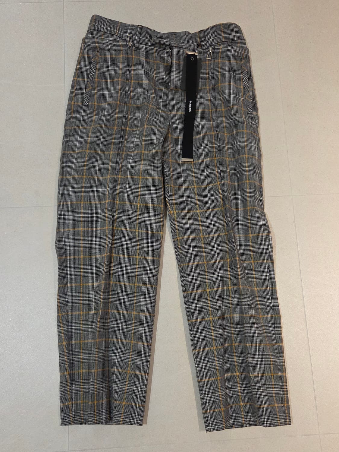 송지오 남성 체크 바지 90사이즈. 새상품 상품이미지1