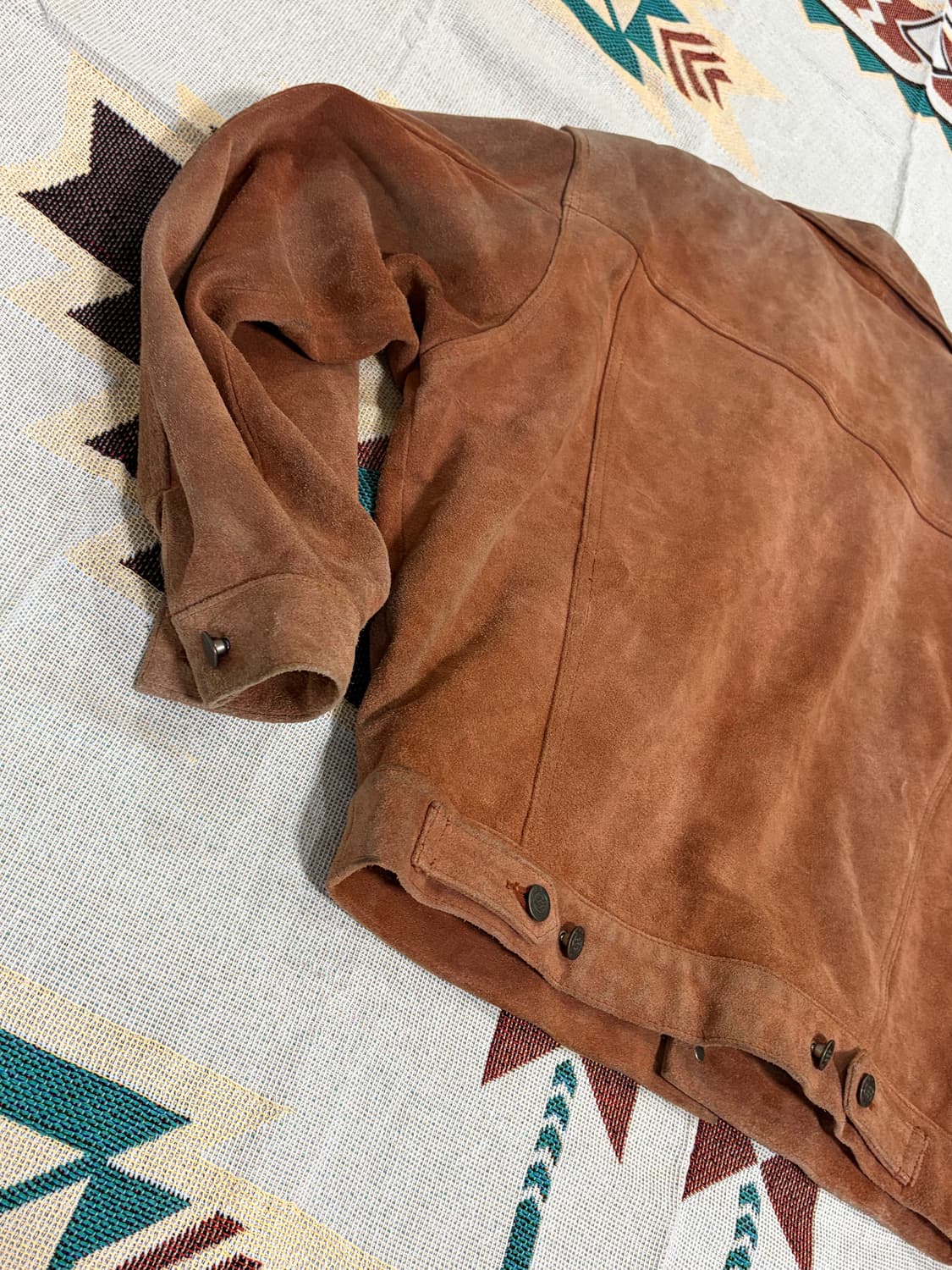 80~90s 557xx 타입 스웨이드 크롭 트러커 자켓 상품이미지7