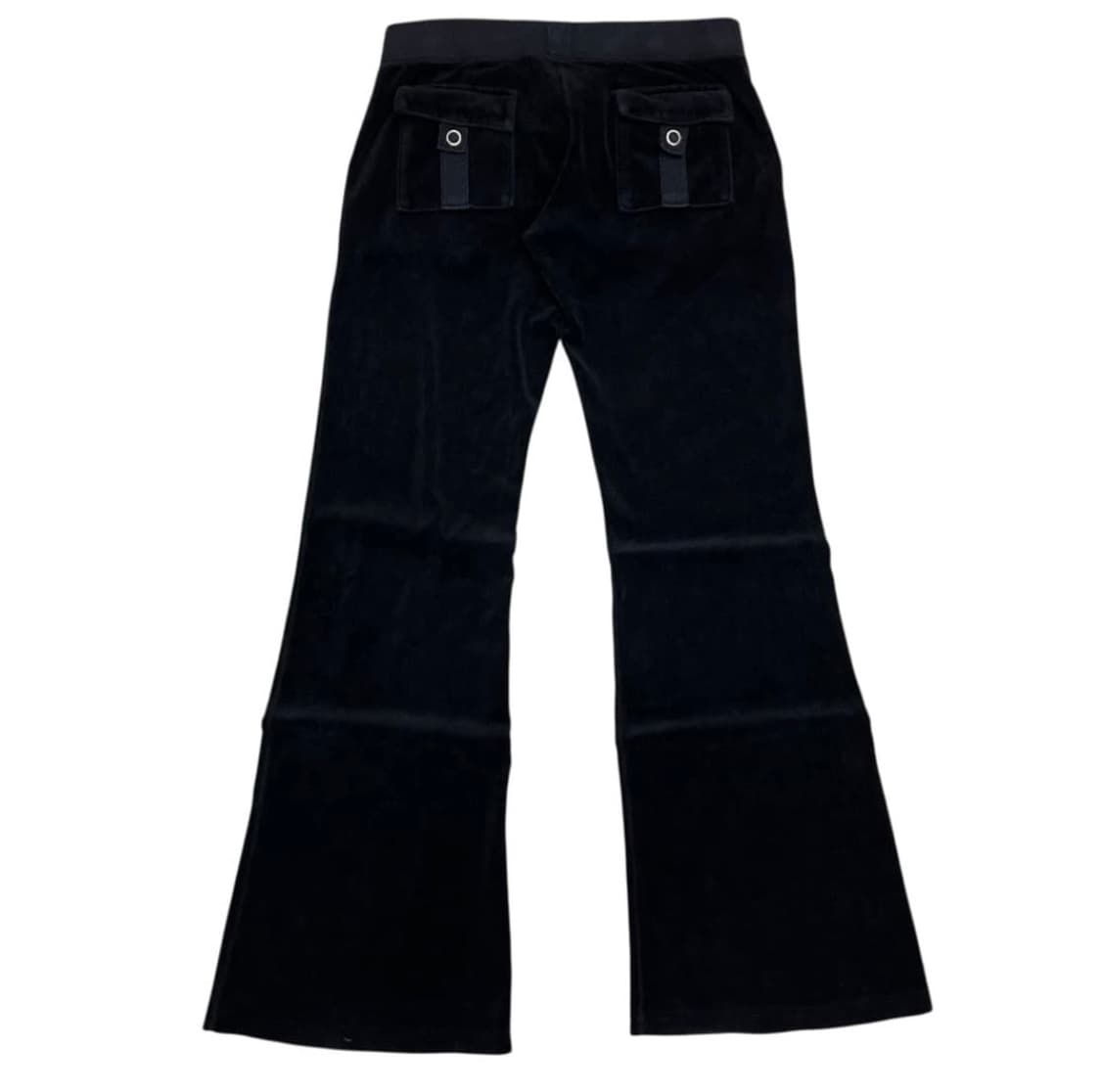 쥬시꾸뛰르 y2k 갸루 블랙 벨벳 트레이닝 부츠컷 팬츠 상품이미지2