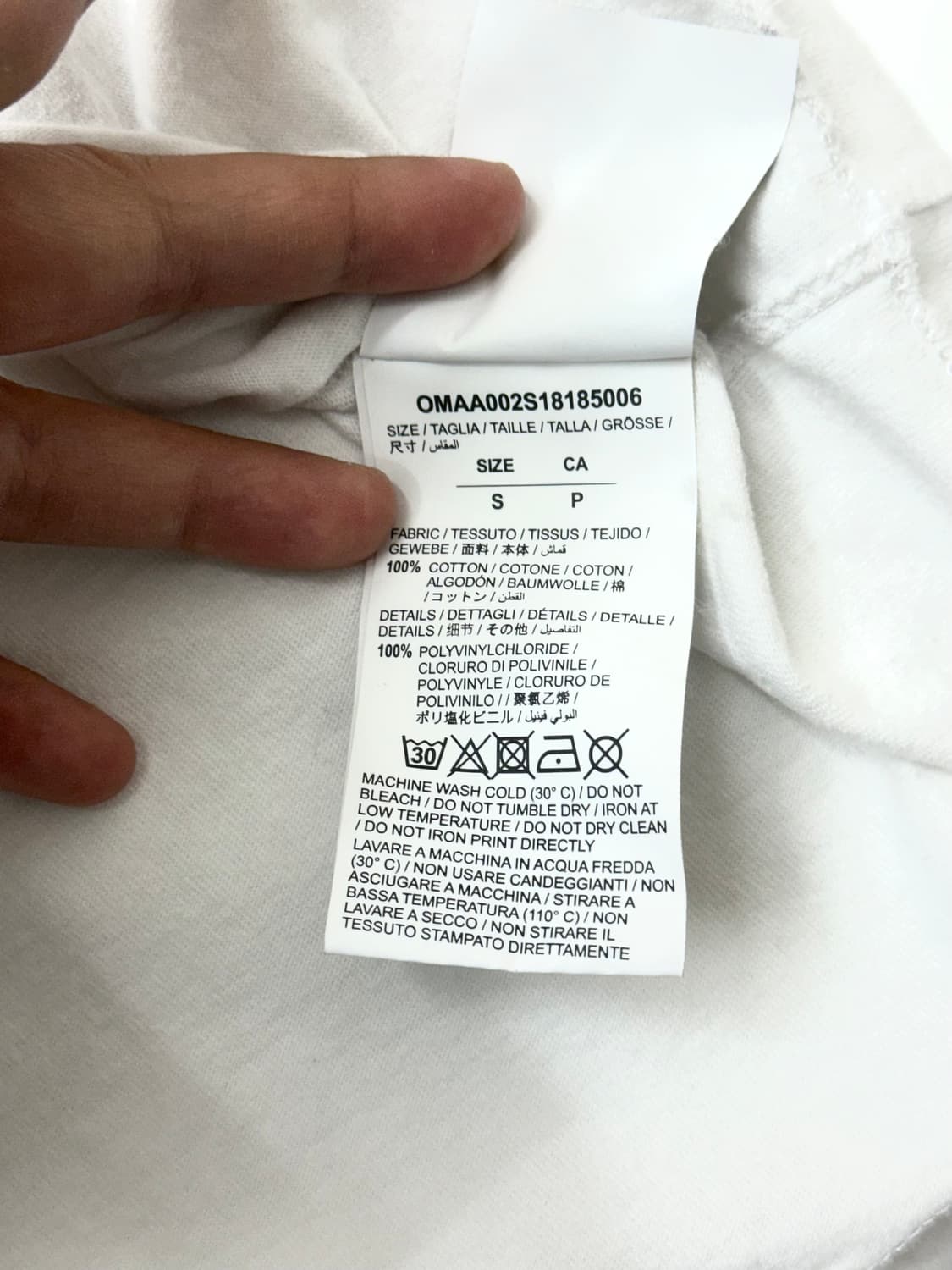Off white 오프화이트 파이어 테이프 애로우 화이트 반팔 티셔츠 상품이미지9