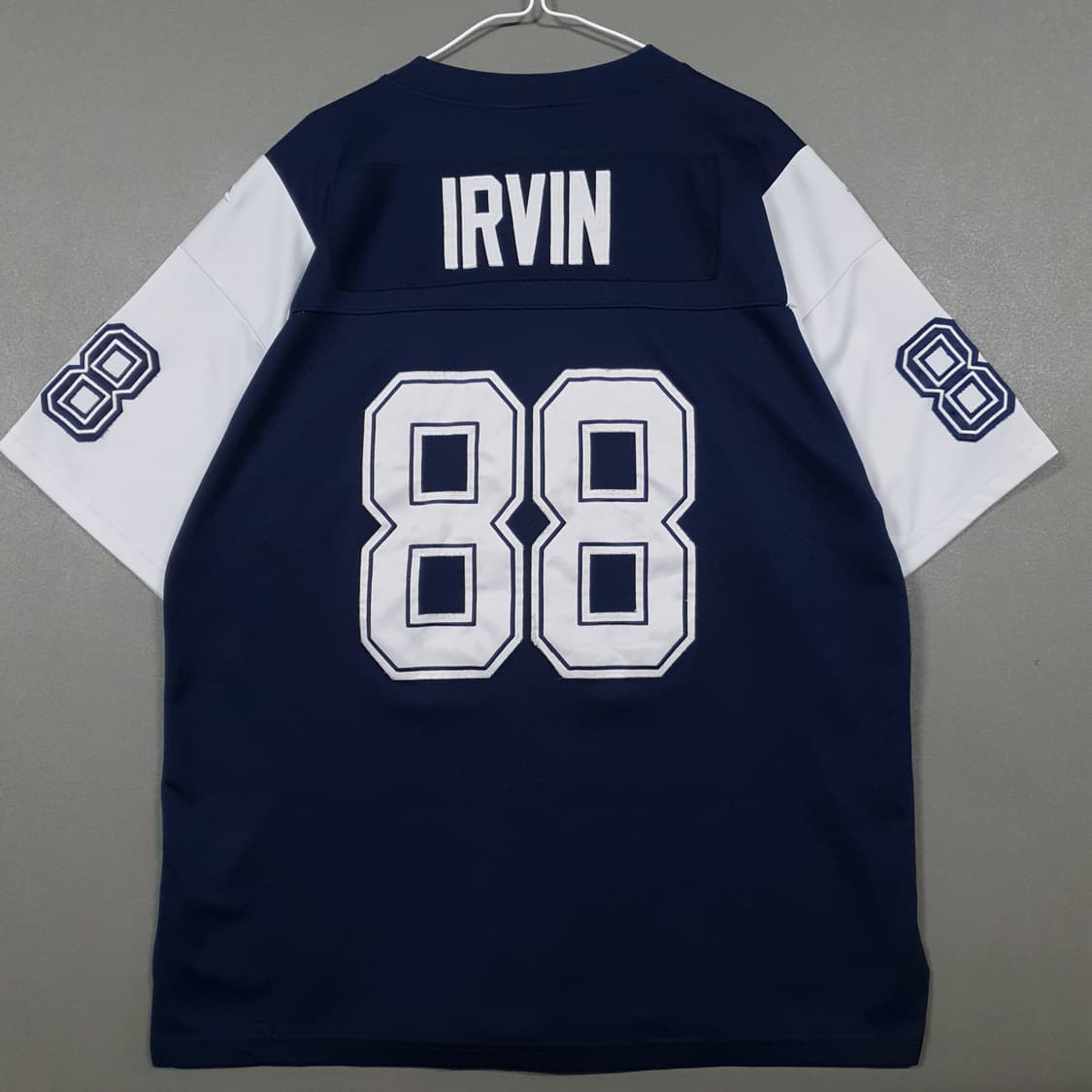 XL) NFL 댈러스 카우보이 미첼앤네스 마이클 어빈 반팔 럭비 져지 상품이미지9