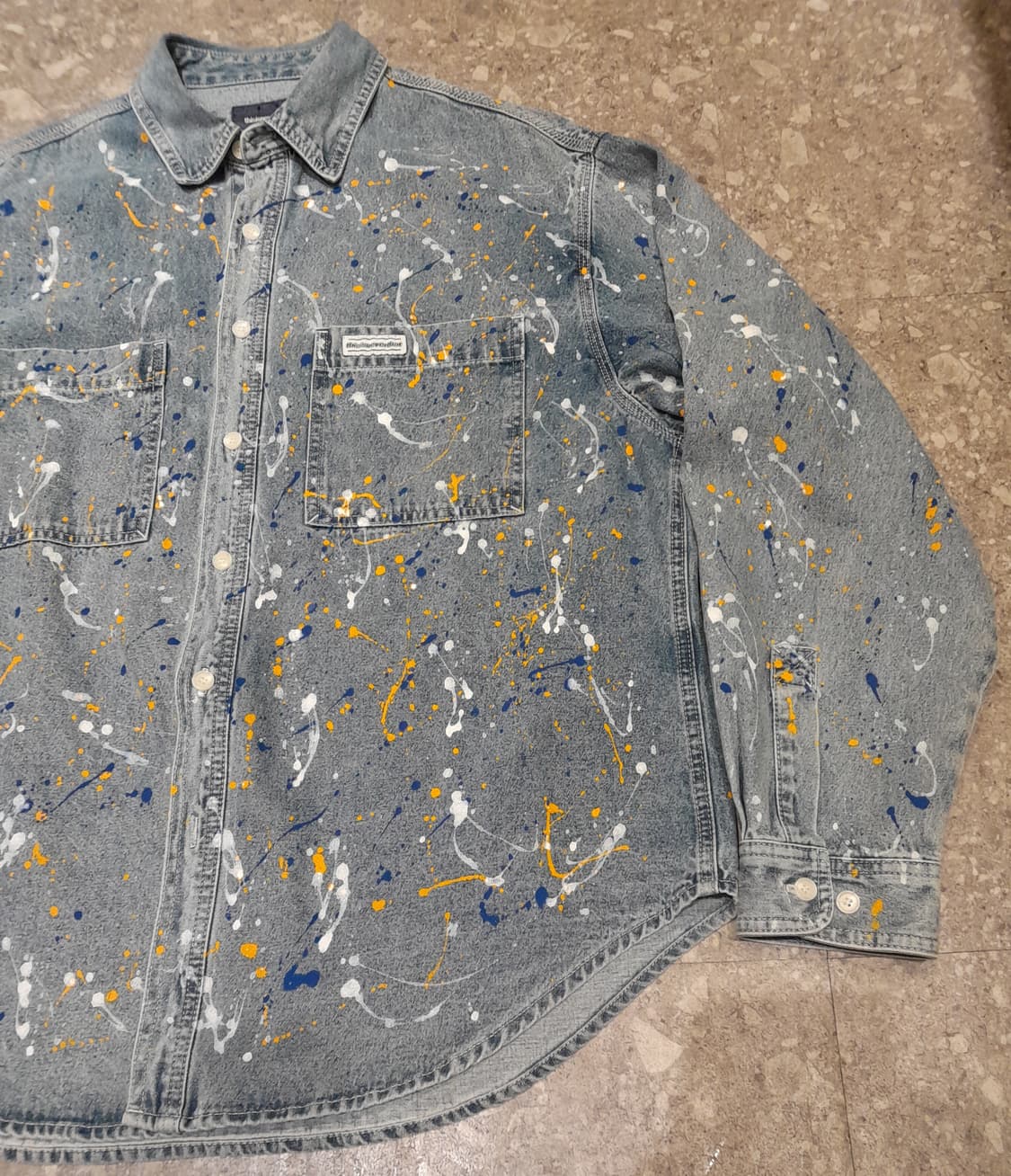 💥디스이즈네버댓 페인팅 데님셔츠 (XL)  상품이미지3