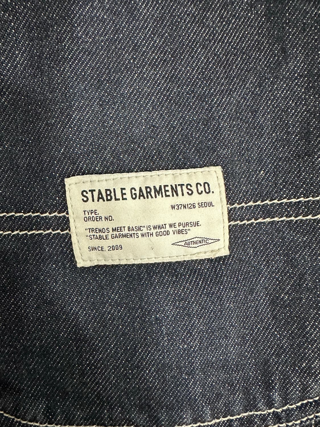STABLE GARMENTS 카펜터 와이드 데님팬츠 32 상품이미지3