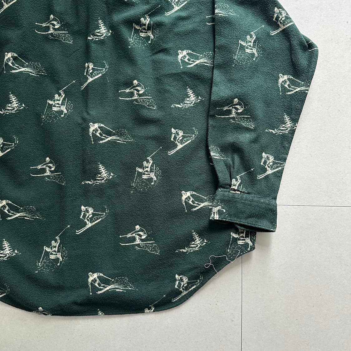 90s 폴로 랄프로렌 스키 패턴 기모 플란넬 셔츠 (L) 미국 생산 상품이미지10