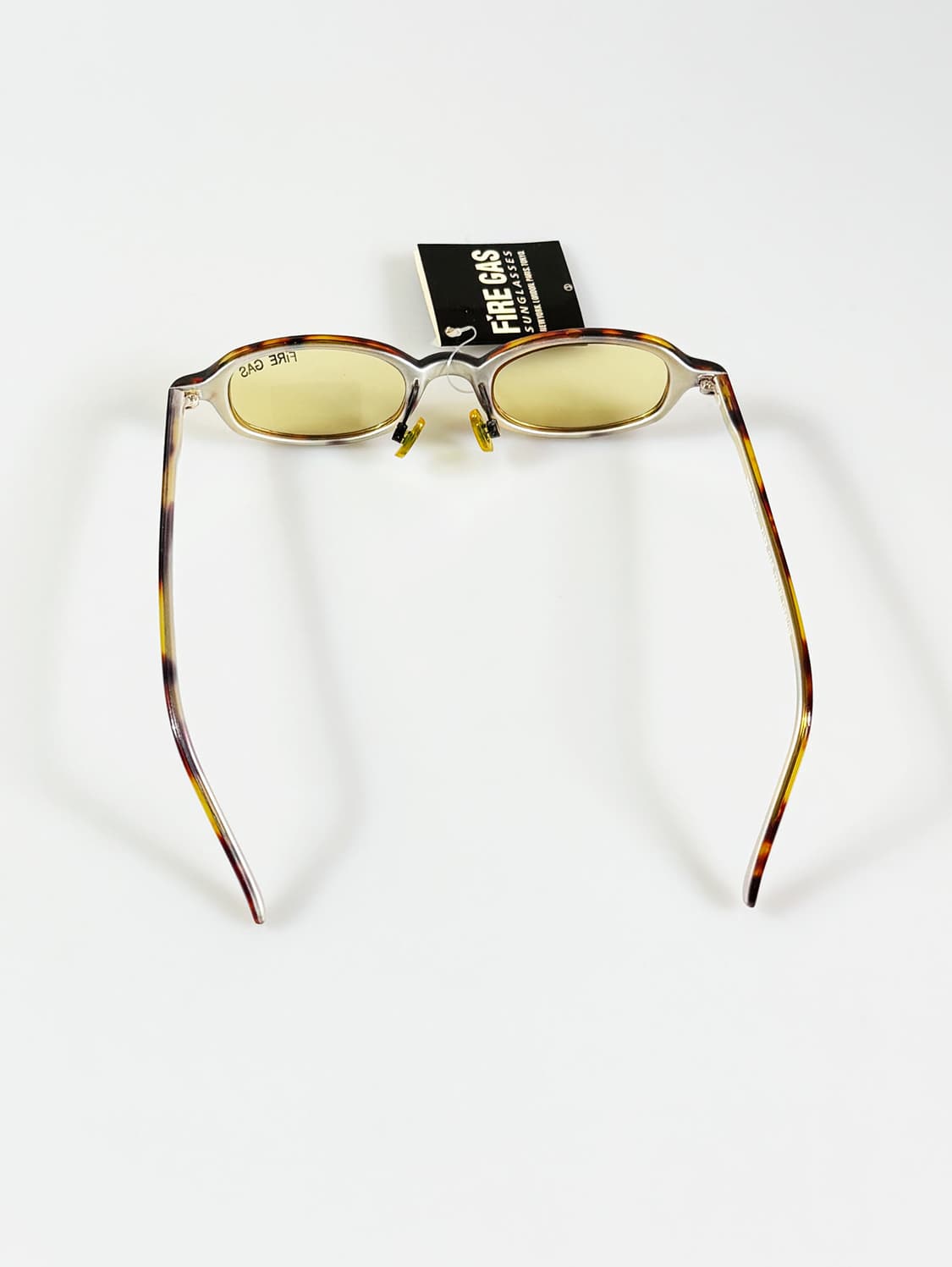 90s FIRE GAS 토터스쉘 뿔테 스퀘어 틴트 빈티지 선글라스 상품이미지5