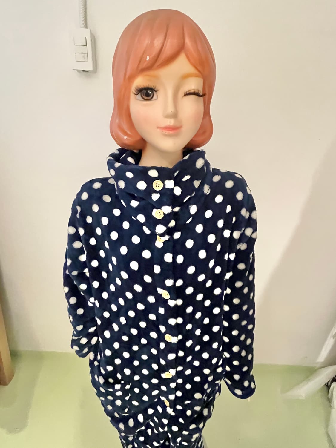 네이비 도트 수면 파자마 🌀 상품이미지1