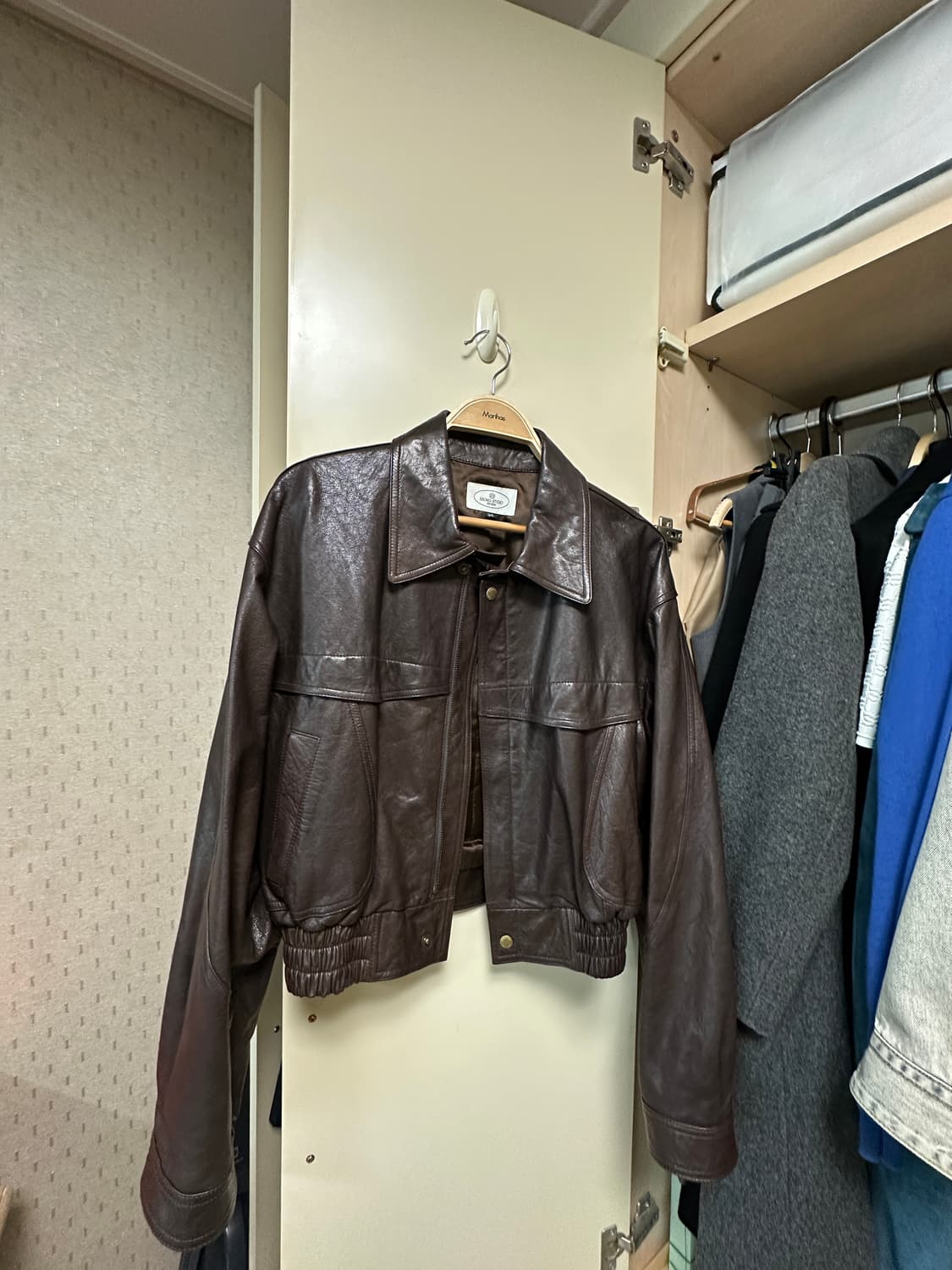 쏭스튜디오 가죽자켓 34 브라운입니다 상품이미지8