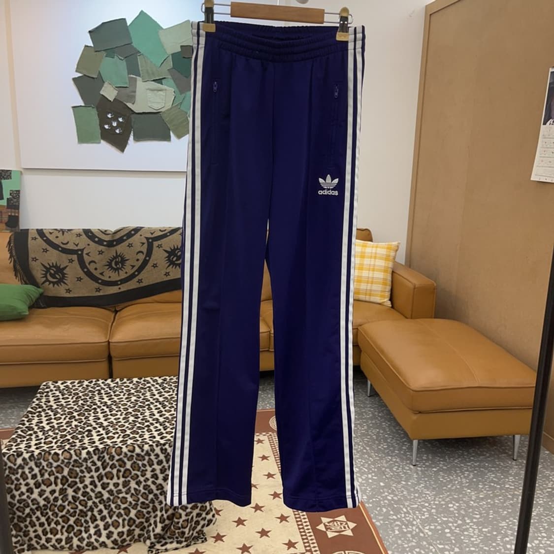 아디다스 Y2K 대장급 딥퍼플 삼선 트랙팬츠 XS C09482 상품이미지3