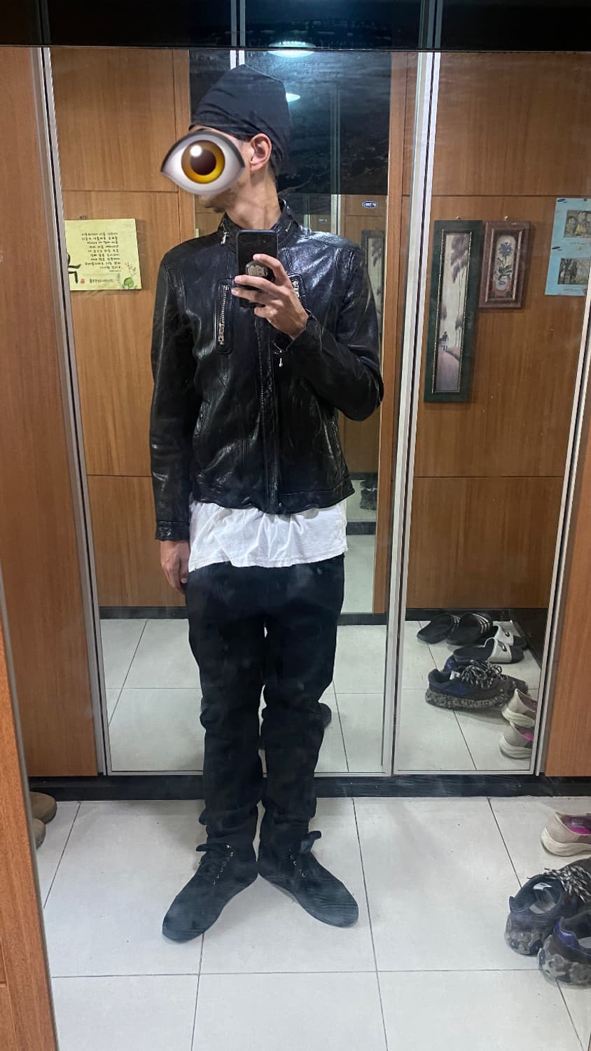 [L] 광희시장 쉽스킨 싱글 레더 자켓 상품이미지3