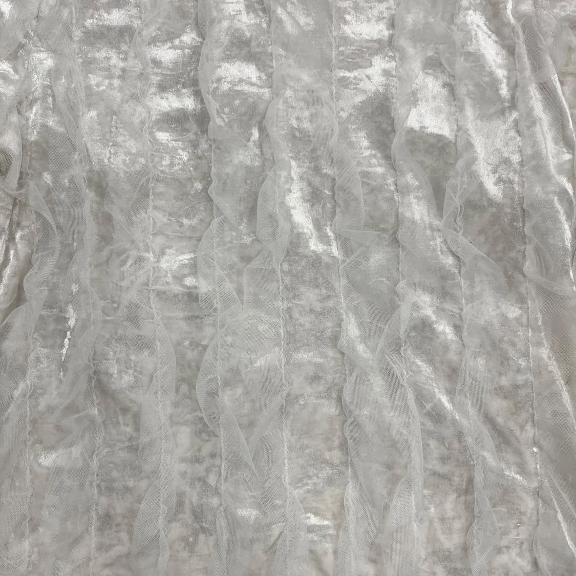 White Frill Velvet Sweatshirt 상품이미지4