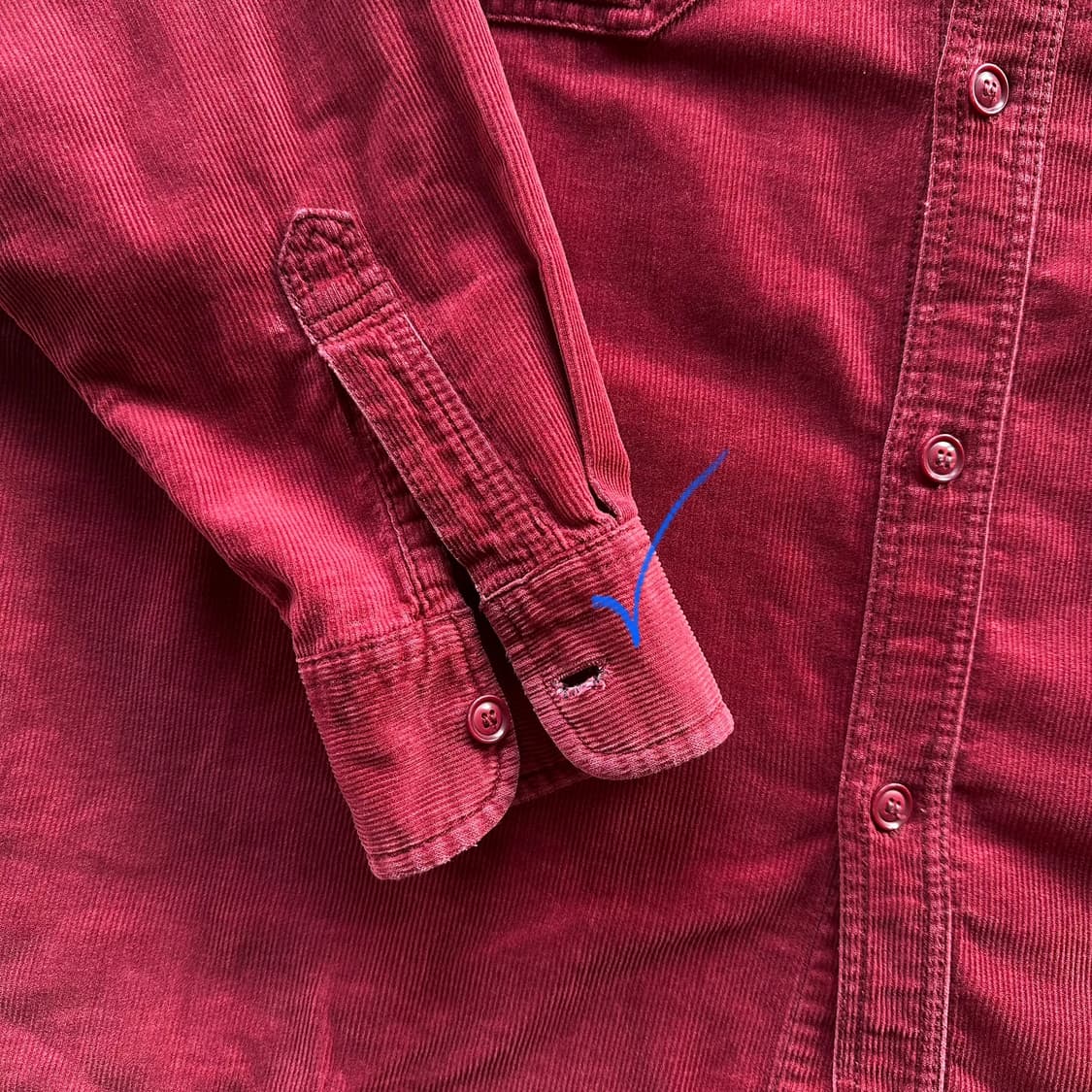 [M]리바이스 Levi's 버건디 코듀로이 셔츠 상품이미지9