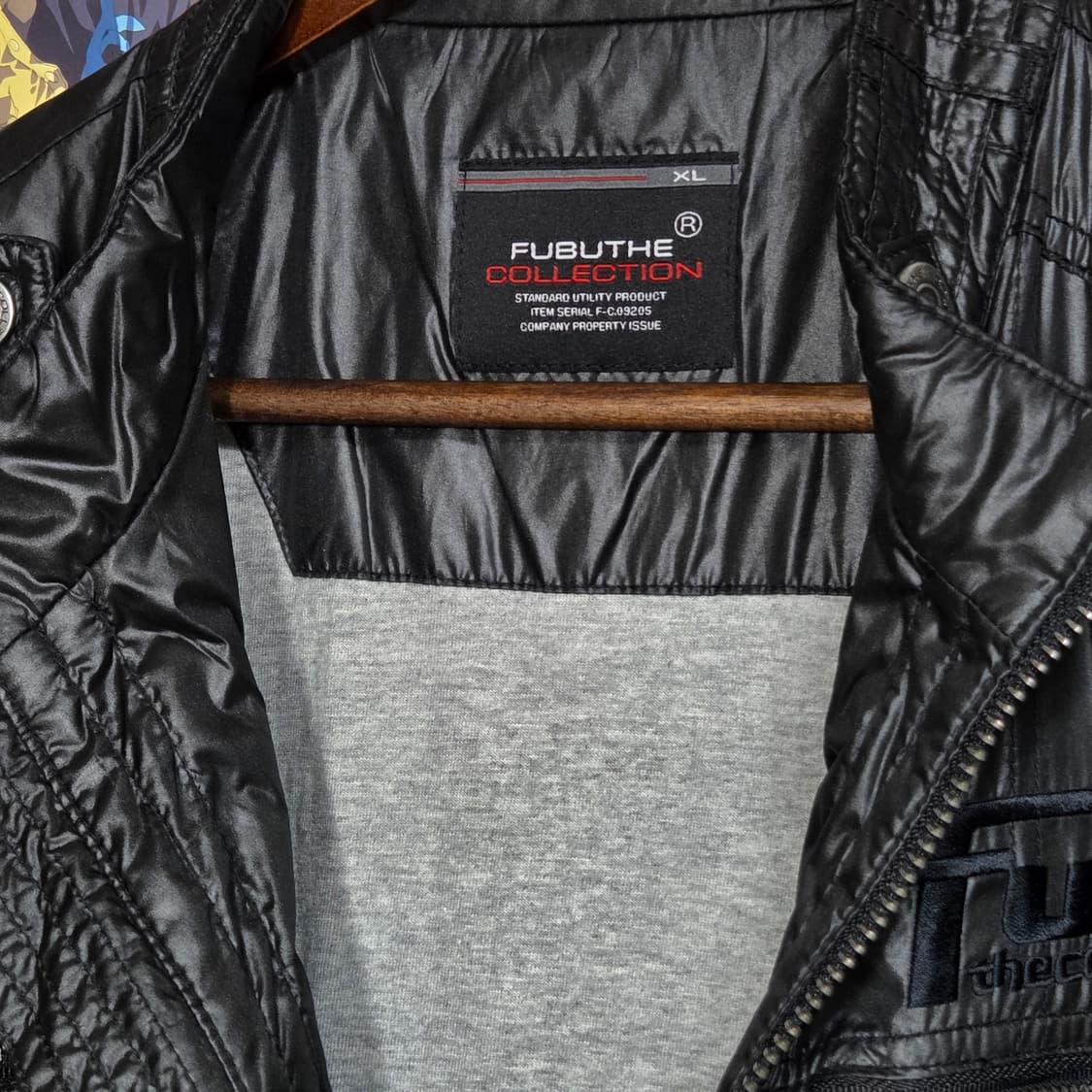 00S 후부 블랙 유광 지퍼 포켓 락시크 자켓 상품이미지9