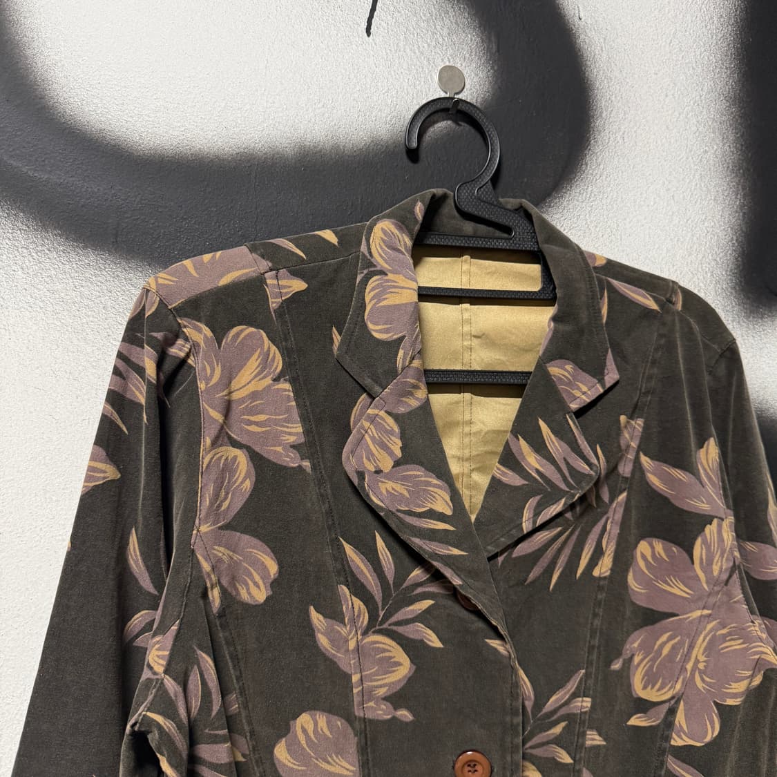 VTG 빈티지 플라워 자카드 패턴 코튼 싱글 자켓 상품이미지3