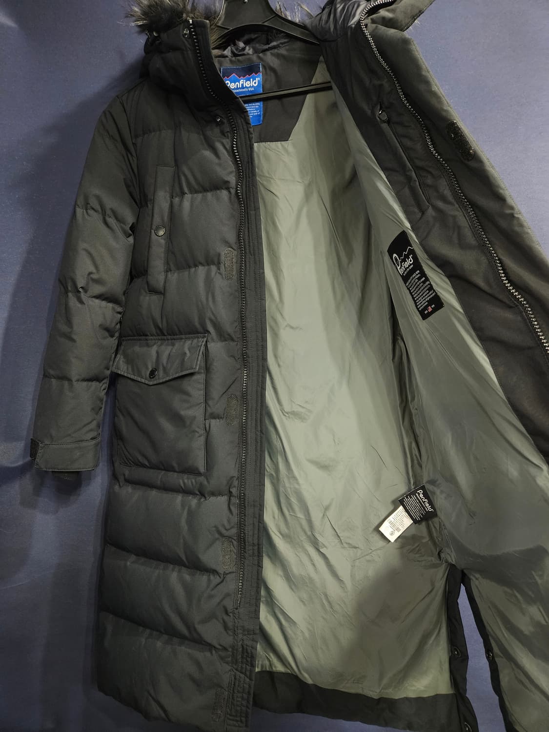 펜필드 블랙컬러 남성 95 구스다운 롱패딩  상품이미지8