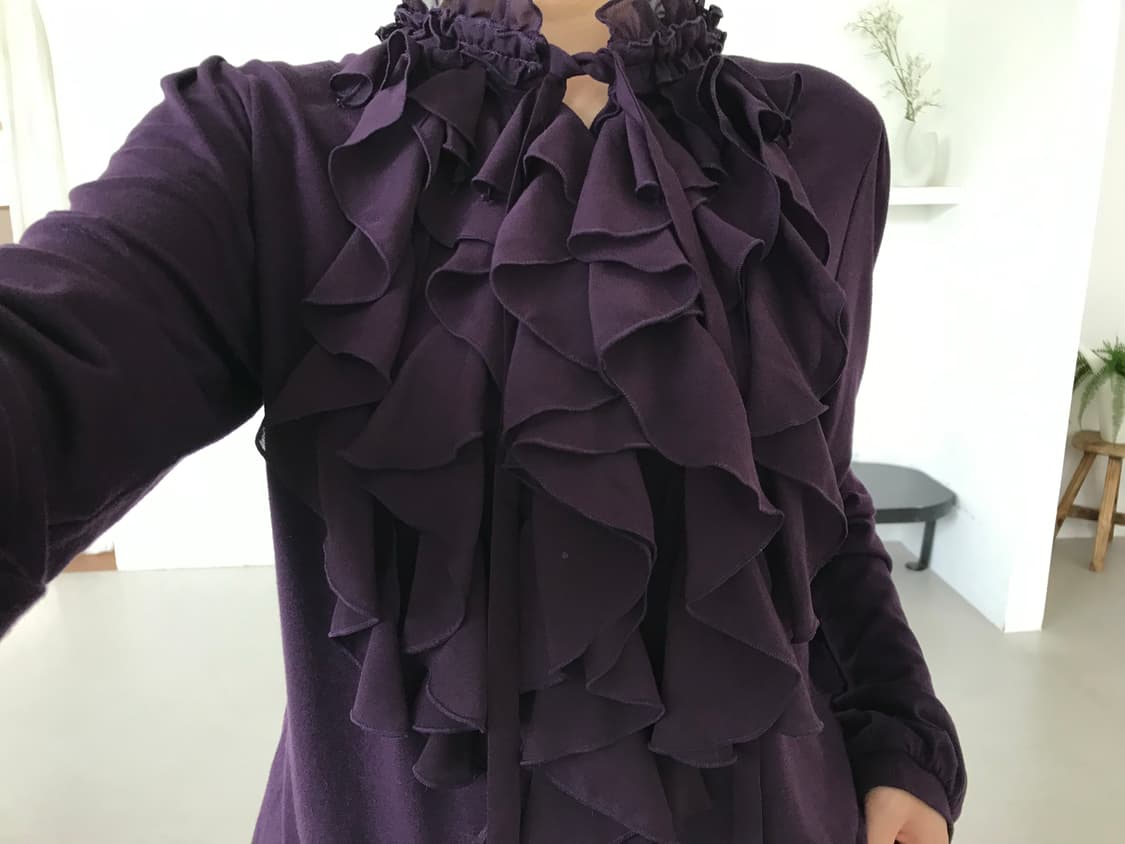 vintage purple ruffle long sleeve 상품이미지3