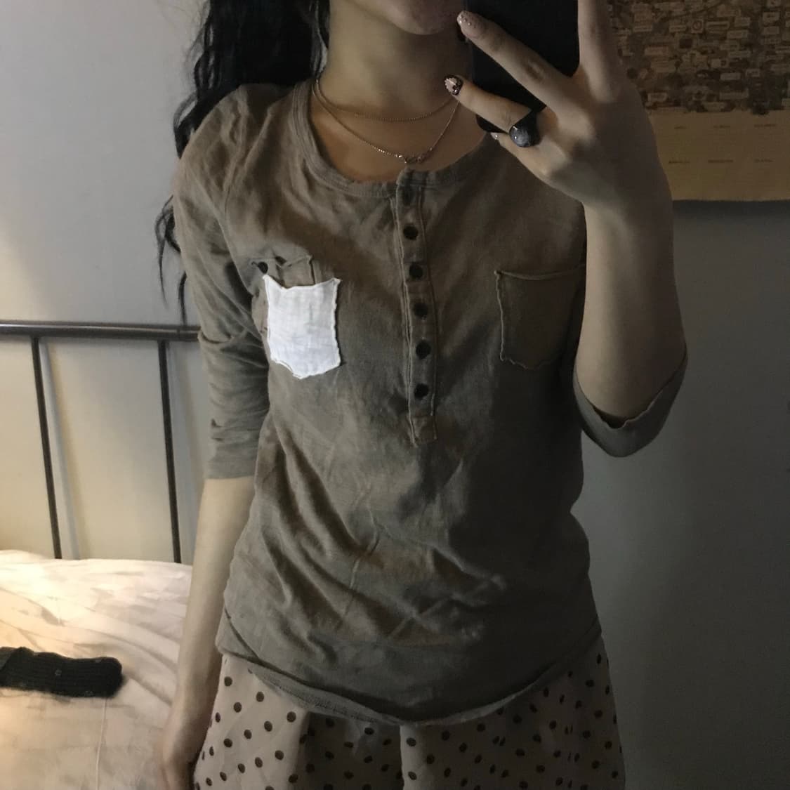 Vintage 빈티지 너드 모리 포켓 헨리넥 상품이미지2