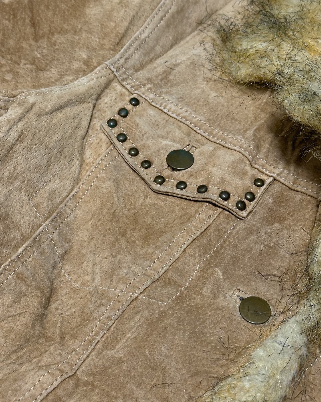 {VENUS} Pigskin Leather Fur Trim Jacket 상품이미지7