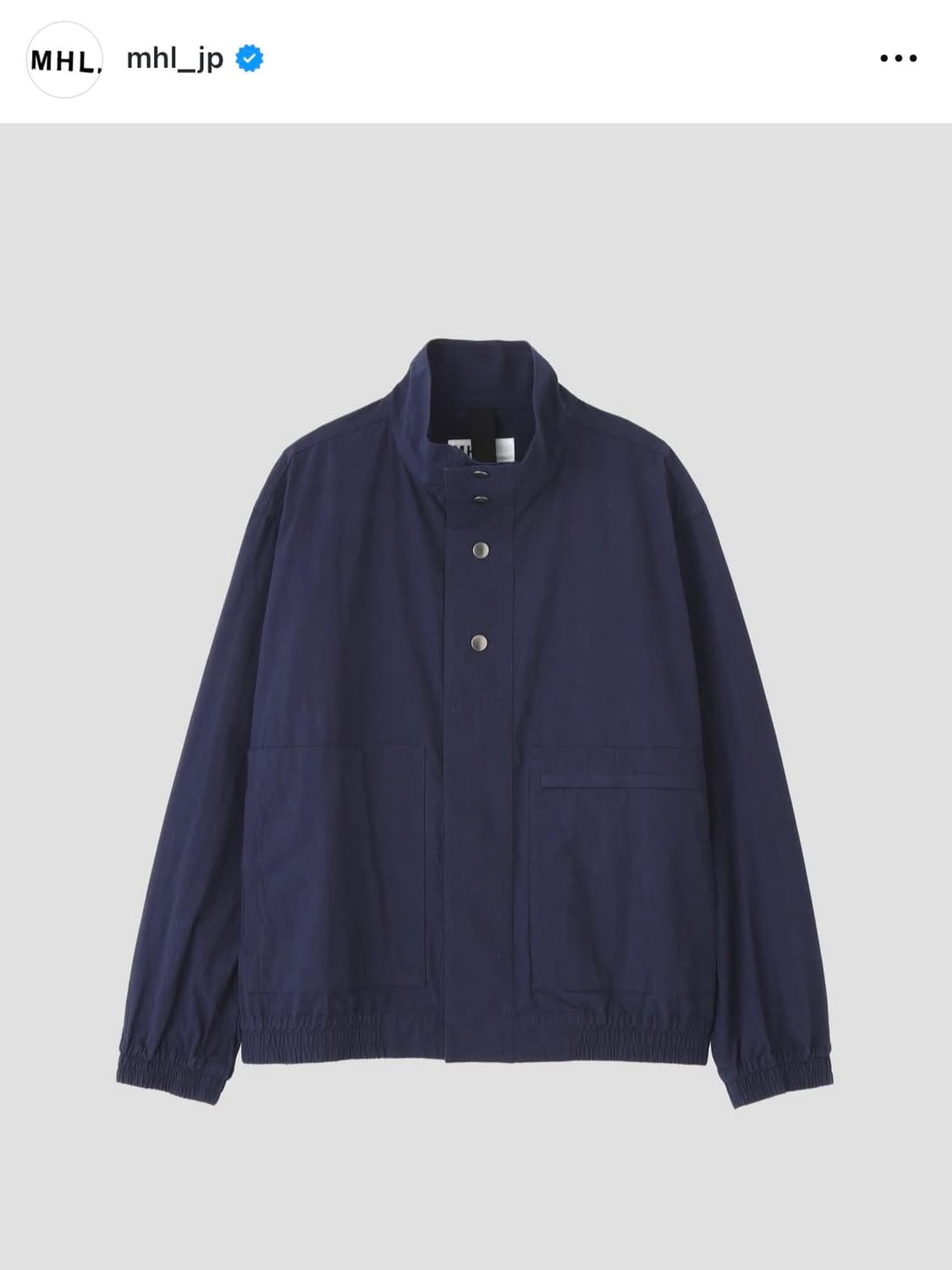 MHL COTTON NYLON PLAINWEAVE JACKET 상품이미지2