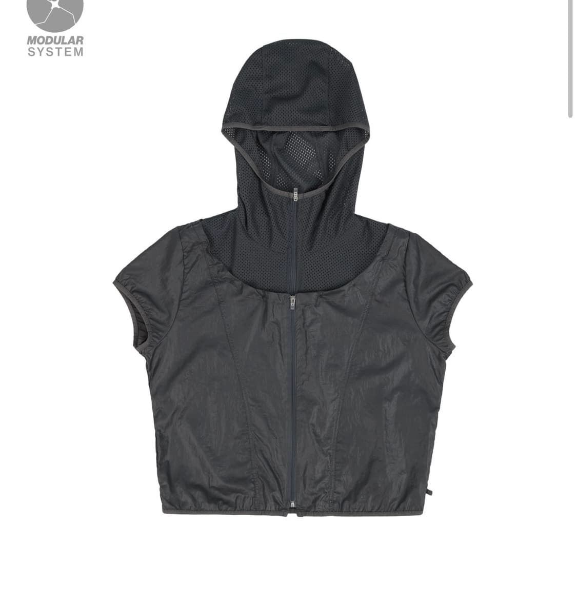 Ojos Nylon Balaclava Zip-up / Charcoal 상품이미지1