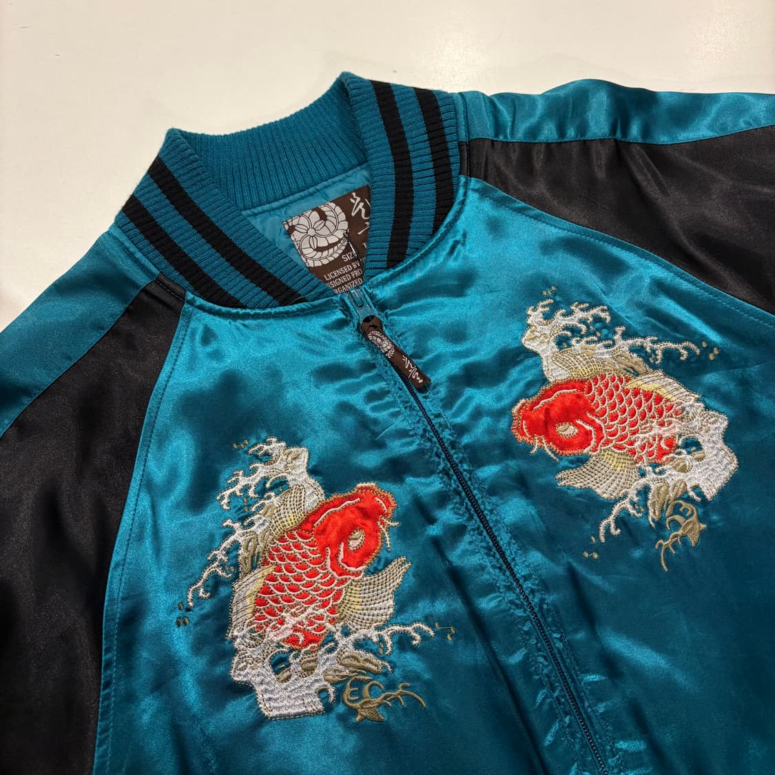 [L] YDU 재팬니즈 스카쟌 자켓 에메랄드 블루 D92 상품이미지3