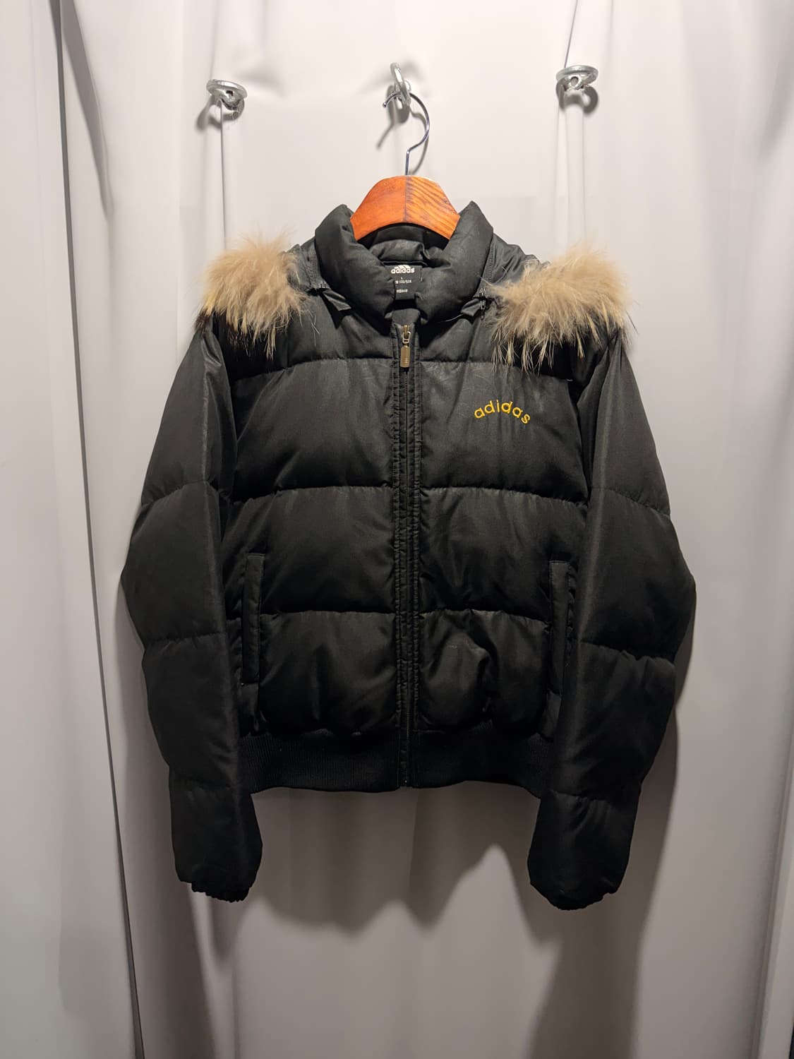 아디다스 옐로우 트랙 포인트 퍼 점퍼 상품이미지4