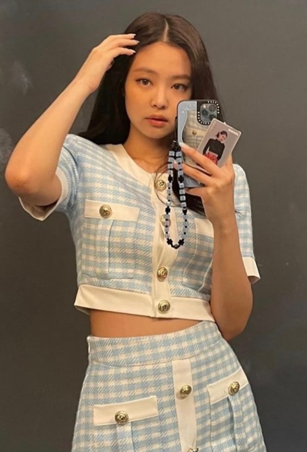 발망(BALMAIN) 빈티지 체크 타올 (제니 착용 패턴) 상품이미지5