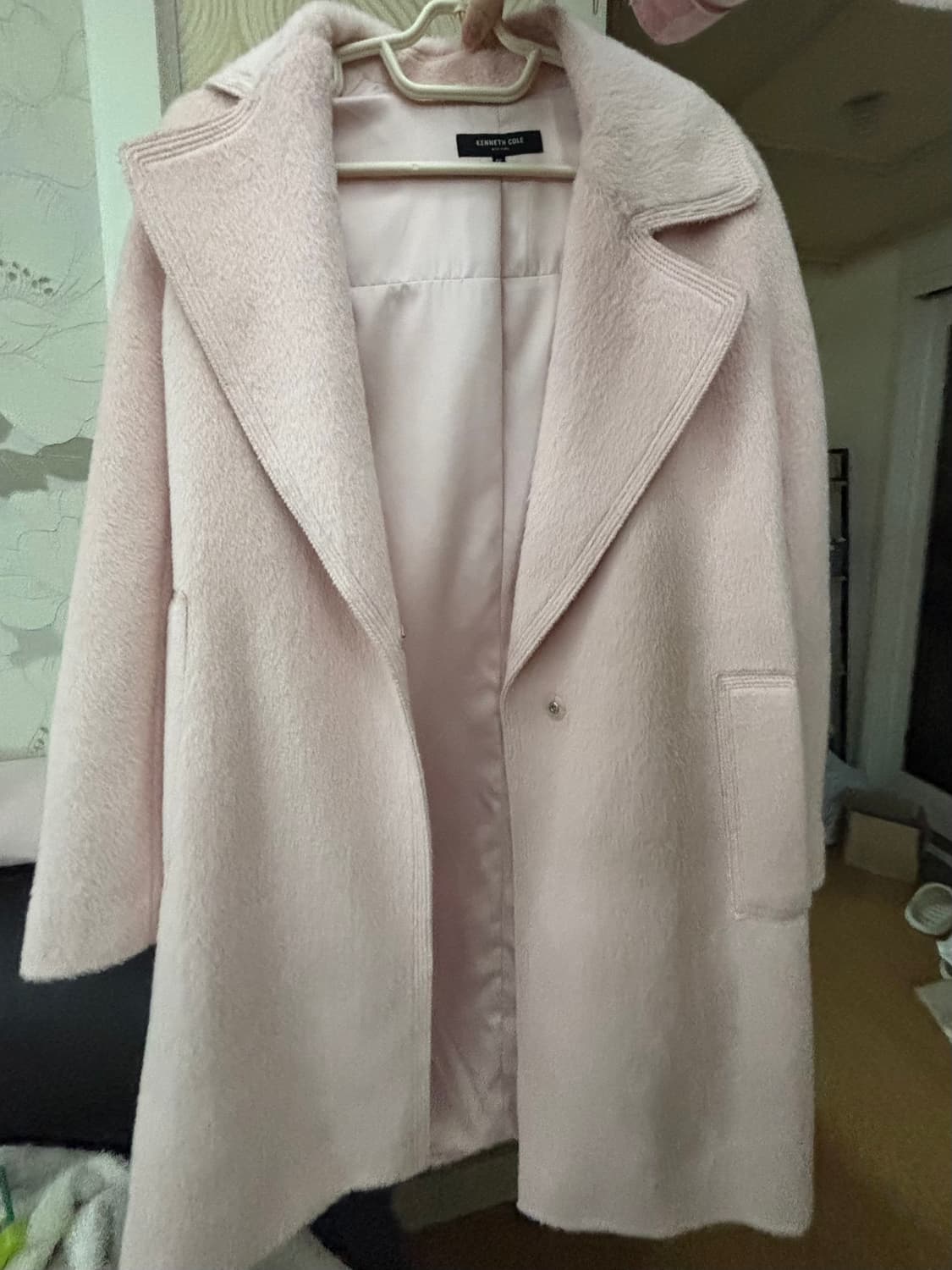 케네스콜 딸기우유색 알파카 코트 66 상품이미지1