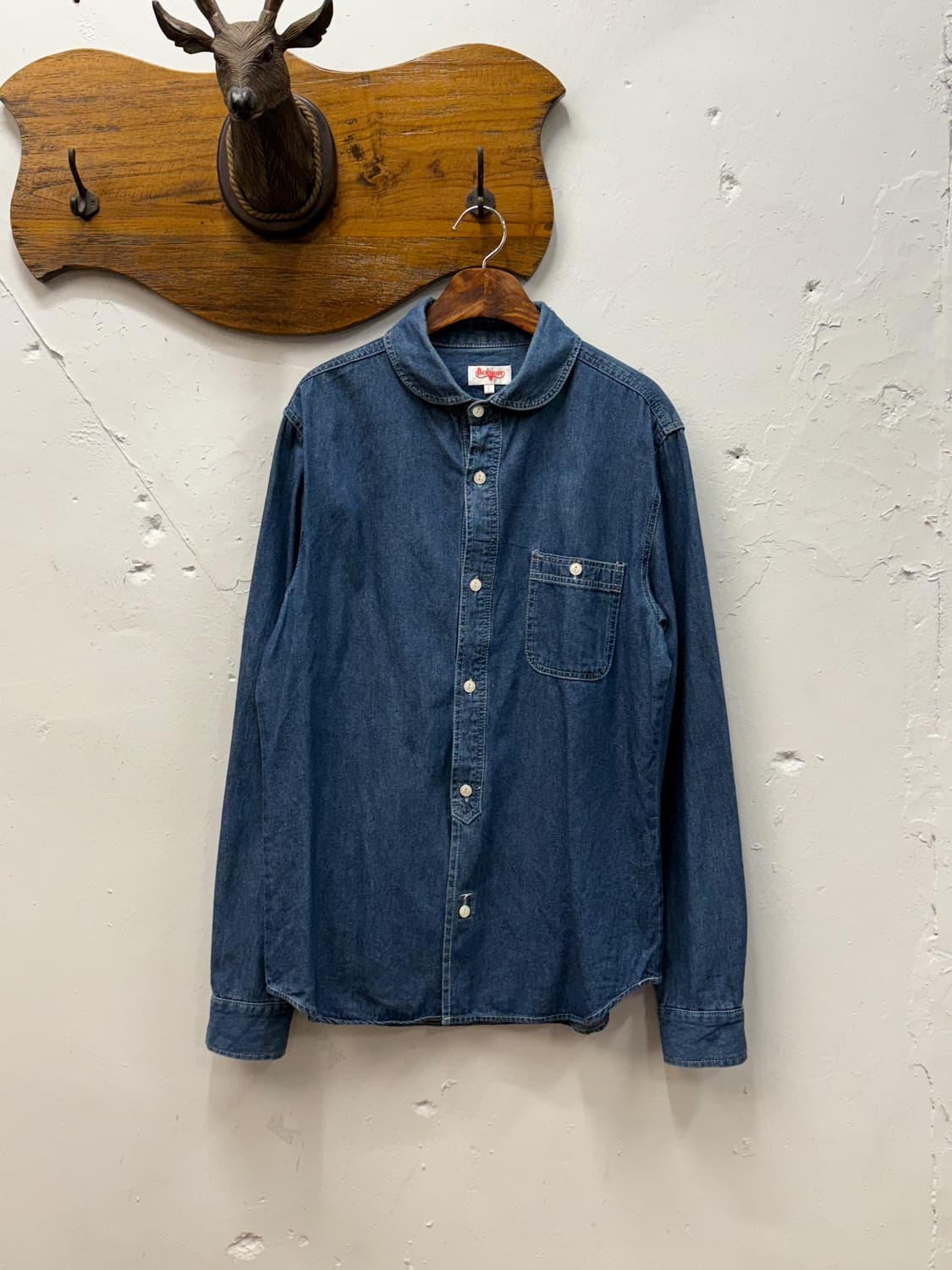 L) Bobson Rounded Collar Denim Shirt 상품이미지2