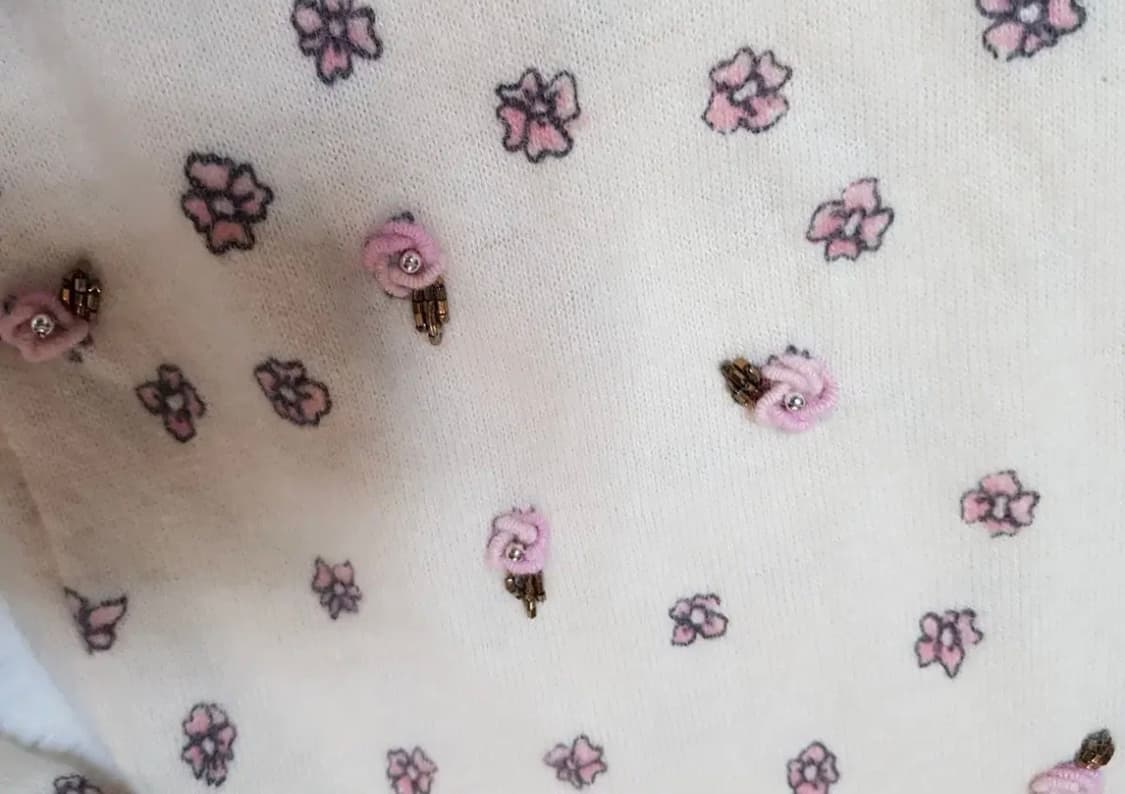 magnolia니트. 일본. 앙고라 자수 비즈 66 상품이미지3