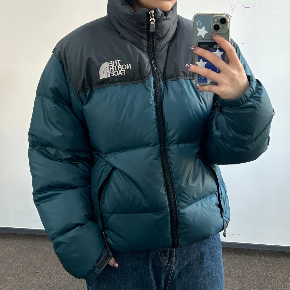 The north face 노스페이스 700 청녹 눕시푸퍼 패딩 상품이미지2