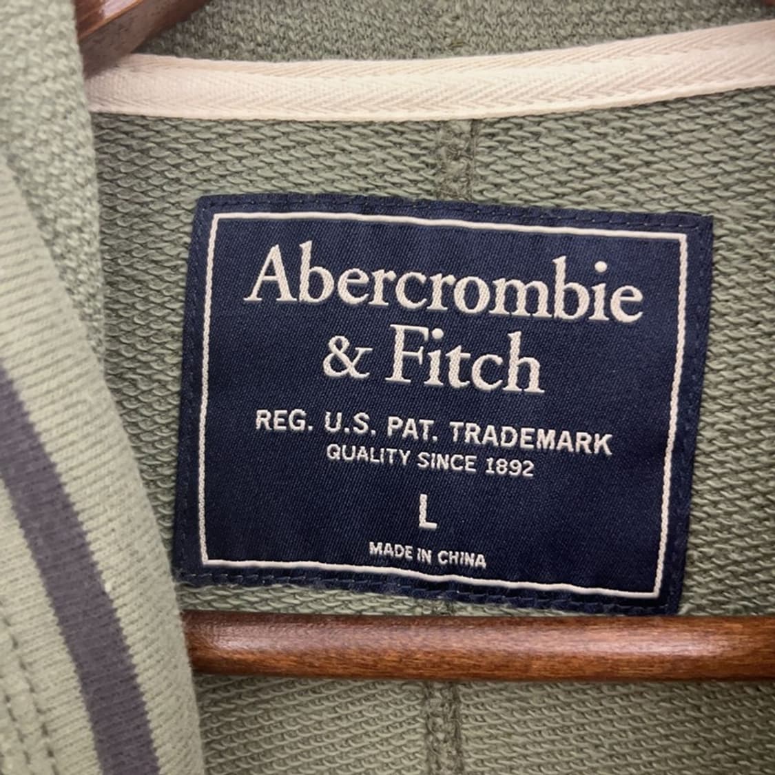 아베크롬비 올리브 말차 여리 후드 집업 L C06931 상품이미지5