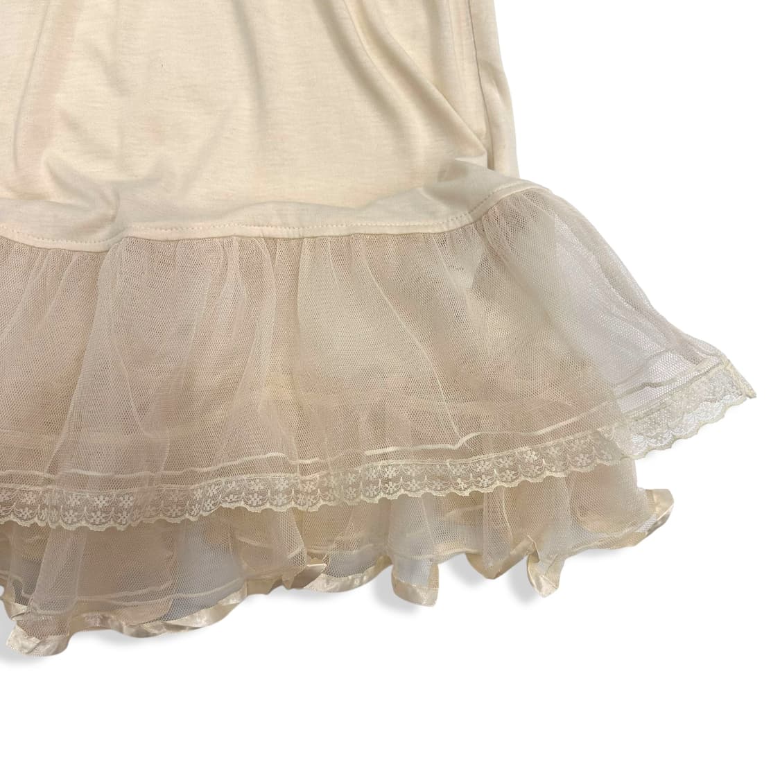 Flower Neck Beige Ballet longTop 상품이미지4