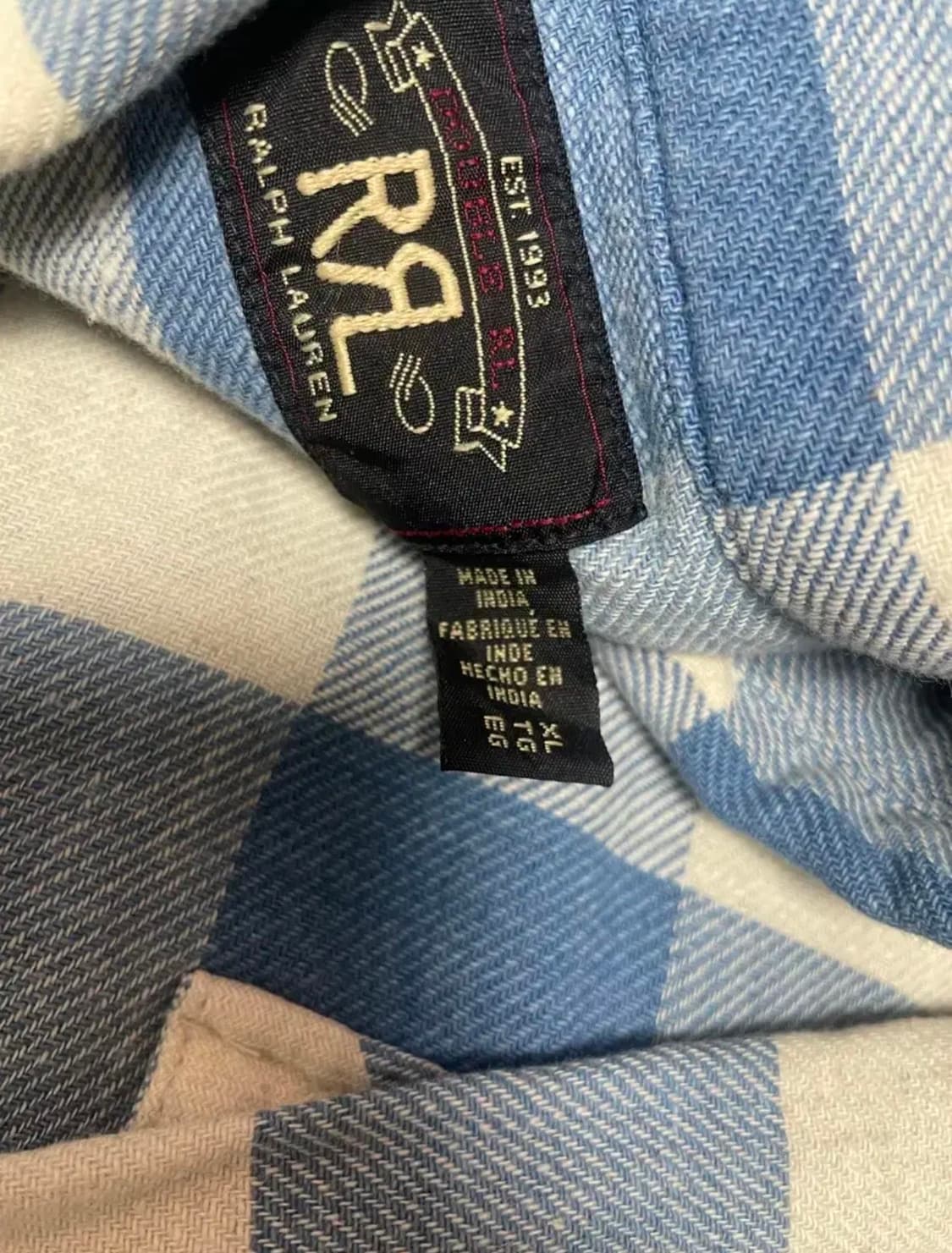 RRL 플레이드 웨스턴 체크셔츠 xl 상품이미지2