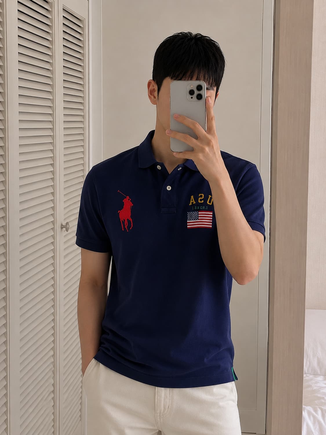 폴로 랄프로렌 빅포니 USA 성조기 반팔 카라티 상품이미지4