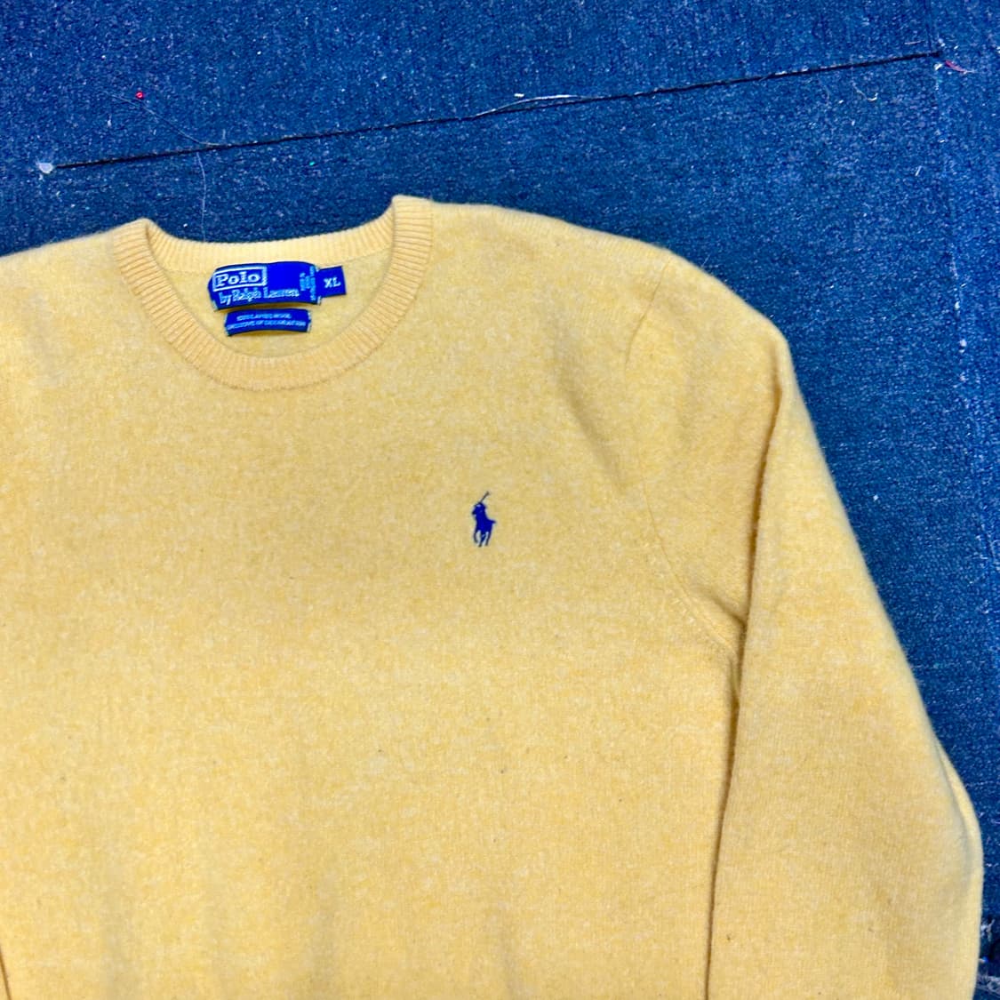 폴로 병아리 옐로 램스울 노랑색 니트 XL 상품이미지4