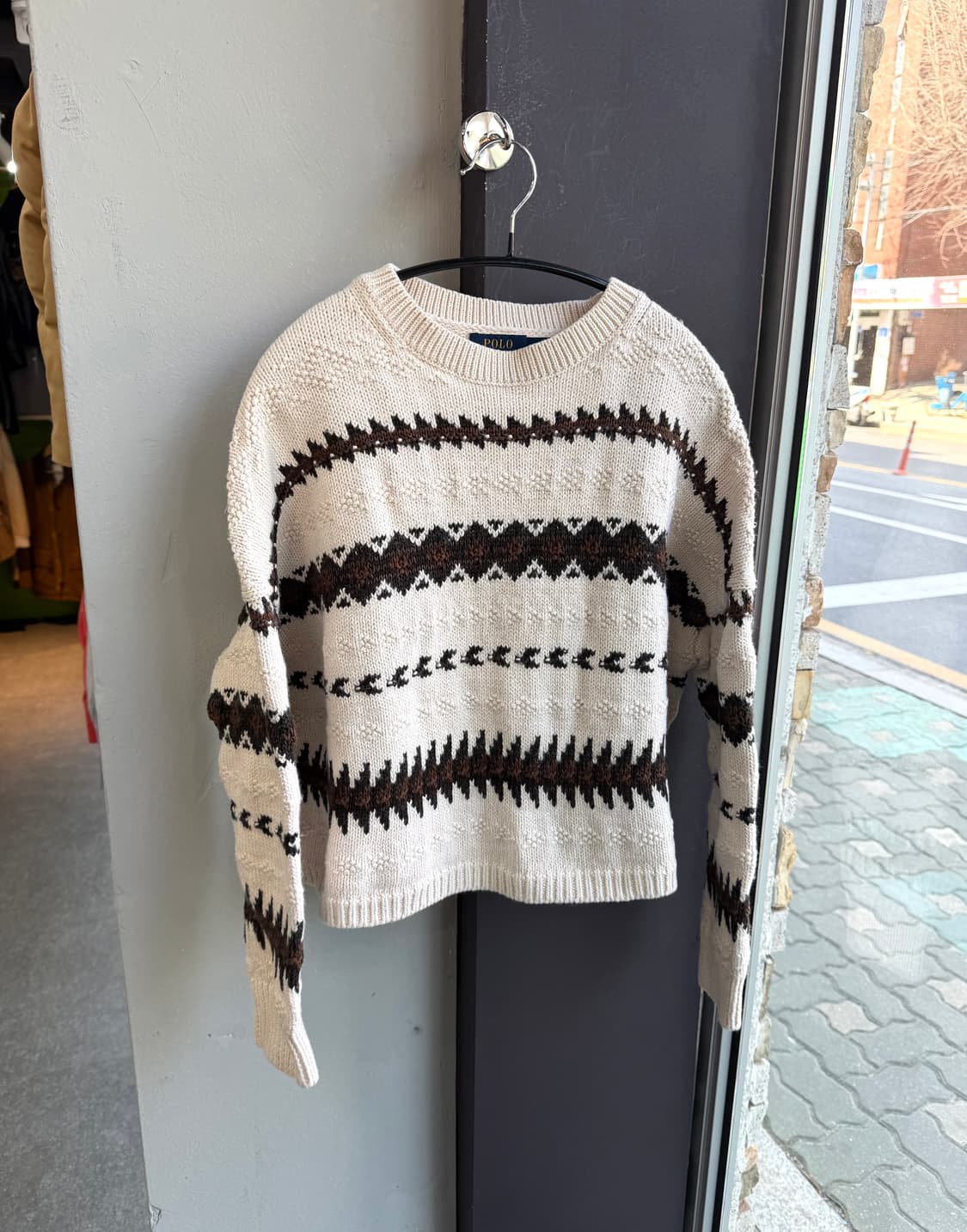 M/ 폴로랄프로렌 신형 지오메트릭 크롭 스웻 니트 상품이미지4