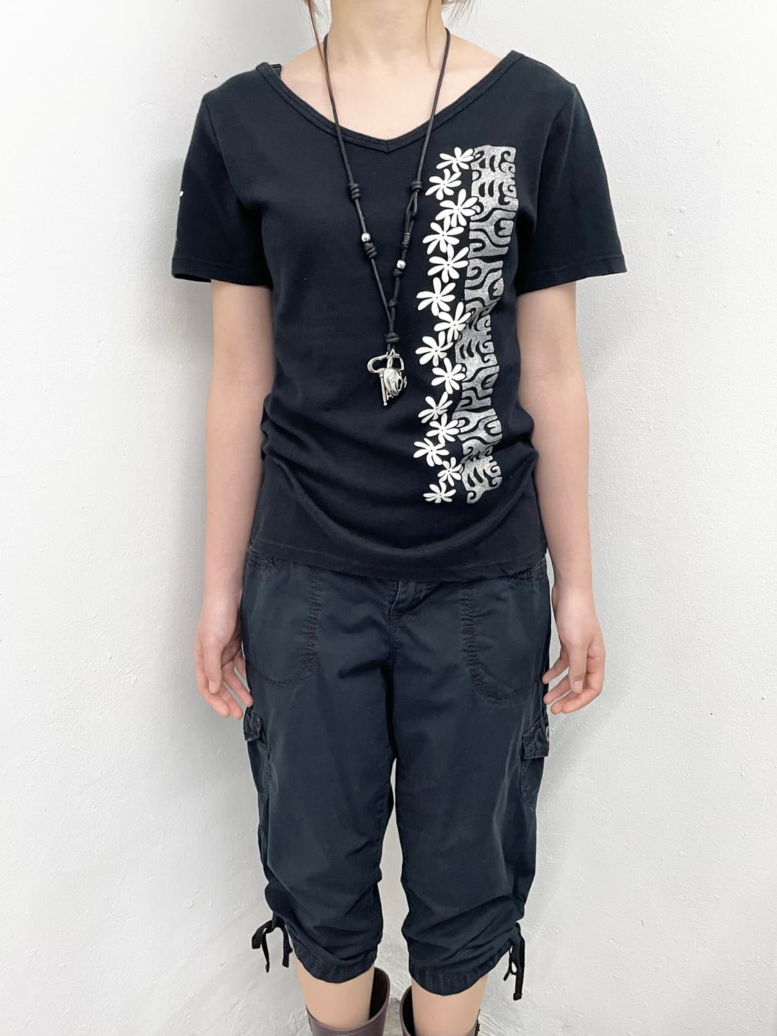 블랙 오리엔탈 패턴 탑 상품이미지2