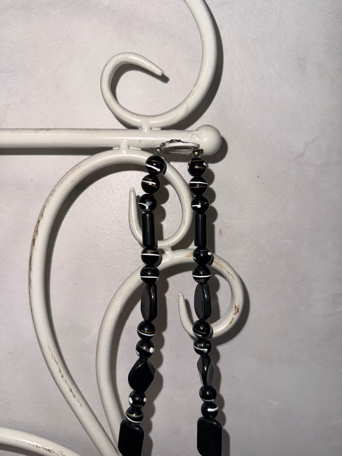 Black & white marble stone necklace  상품이미지4