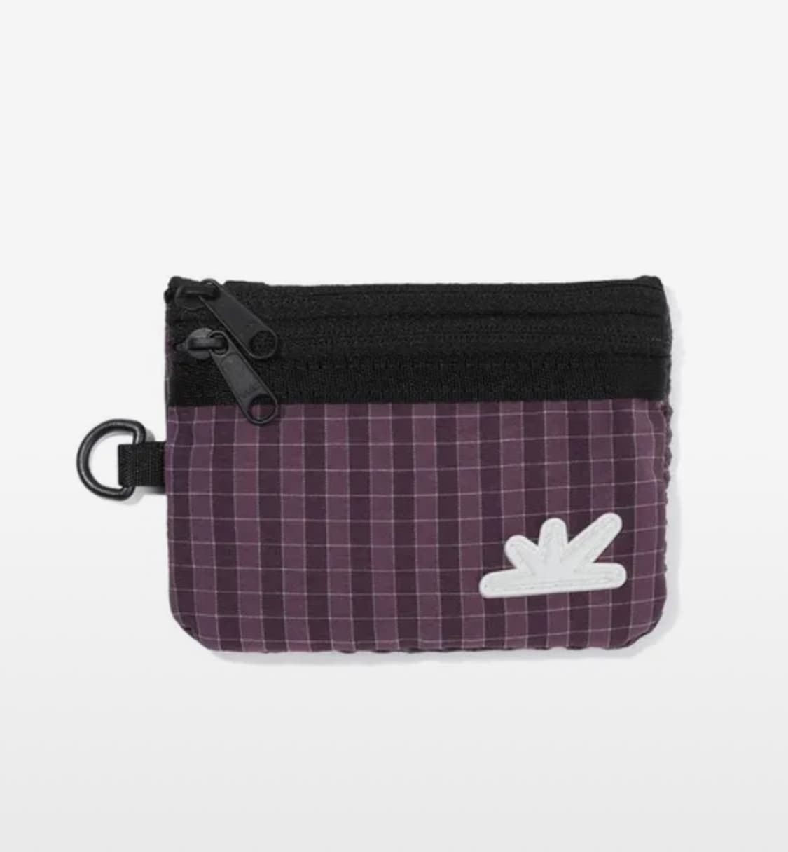 썬러브 지갑 파우치 Zip Card Pouch Purple Grid 상품이미지1