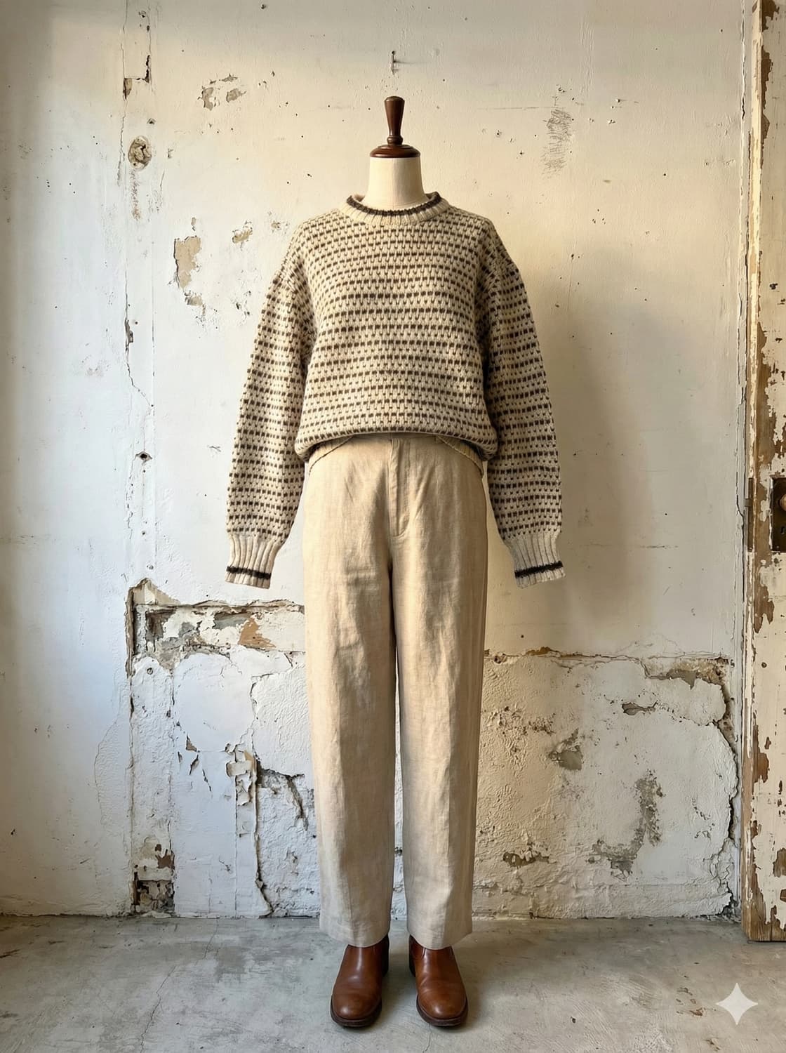 빈티지 노르딕 버즈아이 니트 상품이미지3