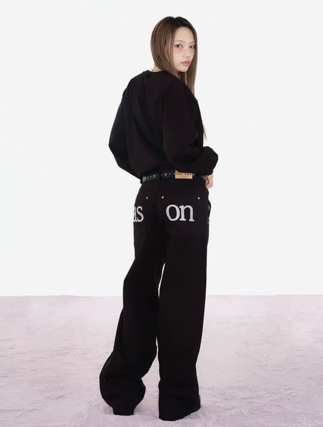 애즈온 스모그 와이드 팬츠 SMOG WIDE PANTS / BLACK 상품이미지2